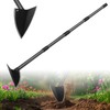 Lcokeiy Hoe Garden Tool,Triangle Gardening Hoe with Sharp Blade for