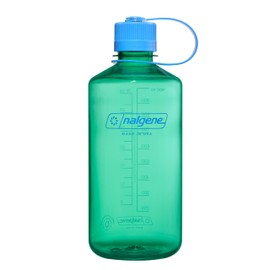 Nalgene Water Bottle - Lightweight Sustain Tritan BPA-Free Shatterproof Bottle for Backpacking, Hiking, Gym, 32 OZ, Narrow Mouth, Pastel Green