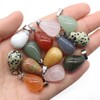 LE SKY natural stone pendants round waterdrop shape healing mixed