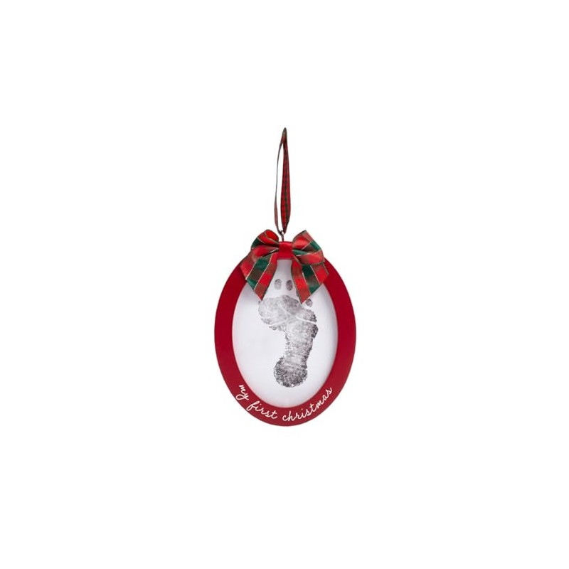 Pearhead Babyprints Double-Sided Christmas Photo Ornament with Clean Touch Ink