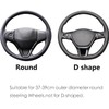 ALEMODR Pink Suede Leather Steering Wheel Cover Universal 15 inch