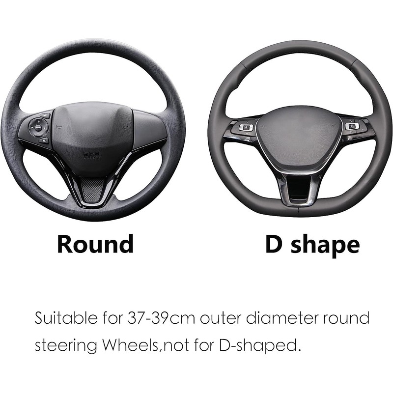 ALEMODR Pink Suede Leather Steering Wheel Cover Universal 15 inch