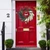 4th of July Independence Day Wreath White Red Blue Rice