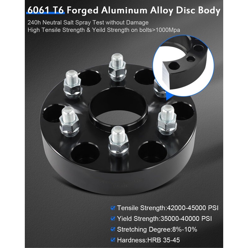 ECCPP 4X 1.5in 6x5.5 to 6x120 Wheel Adapter for Chevy