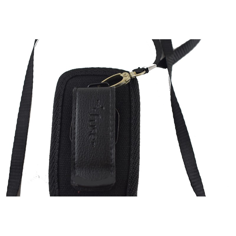 Newyorkcellphone Around The Neck Hanging Open Top Padded Black Case