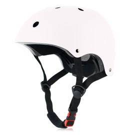 Kids Bike Helmet, Adjustable and Multi-Sport, from Toddler to Youth, 3 Sizes (Snow)