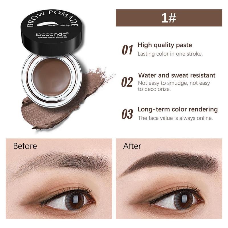 Waterproof Eyebrow Cream with Brush, with 1 Count Sponge Brush