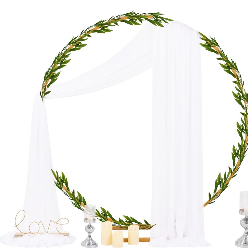Socomi Wedding Arch Draping Fabric 29" x 20Ft 2 Panels