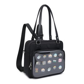 Oxford Ita Bag Crossbody Shoulder Bag Satchel Messenger Backpack Multi-Purpose Pins Display