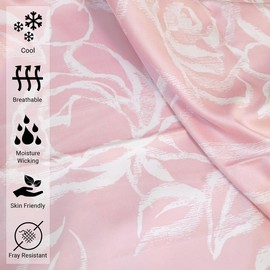 Pizuna Pure 100% Cotton Full Duvet Cover Set, Luxurious 400 Thread Count Long Staple Cotton Sateen Weave with Button Closure (Combed Pink Simply Floral Cotton Duvet Cover Full)