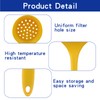 BokWin 1 Pcs Round Slotted Spoon Heat Resistant Silicone Strainer