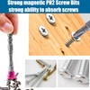 Treki Colourful PH2 Screwdriver Bits Set, 10pcs Magnetic Collar Screwdriver