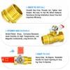 TAILONZ PNEUMATIC 6PCS 1/2 Inch Brass Mini Ball Valve Shut