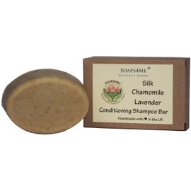 ATTIS Handmade Silk Chamomile & Lavender Conditioning Shampoo Bar | with Rhassoul Clay | Lavender Essential Oil | Sulfate Free | Aloe Vera gel | For Man & Women