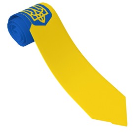 AKMCBSH Fashion Flag of Ukraine Tie Comfortable Soft Novelty Necktie Unisex Neck Ties for Valentine's Day Weddings Party Father's Day Birthday Gift