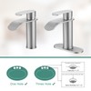 WOWOW Waterfall Bathroom Faucet Single Handle, Single Hole Bathroom Sink