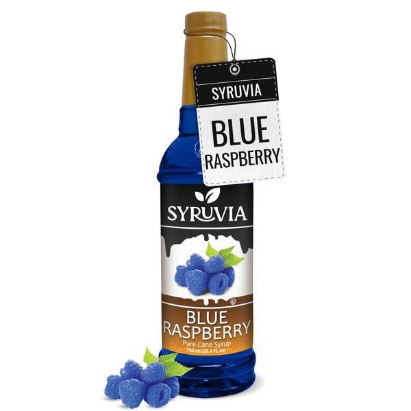 Syruvia Blue Raspberry Syrup 25.40 Ounces Blue Raspberry Flavoring Syrup