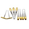 Dental Extraction Elevators Set of 9 Dental Forceps Instruments Kit