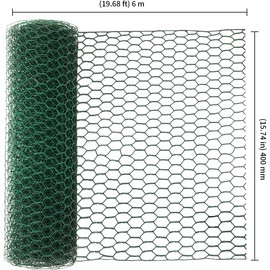 Chicken Wire Mesh Roll, 40cm x 5m Hexagonal Garden Netting for Poultry Fencing, Animal Enclosures, Poultry Breeding Netting Mesh, Crop Protection & DIY Craft Projectst