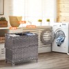 Laundry Hamper with 3 Removable Liner Bags; 132L Handwoven Rattan