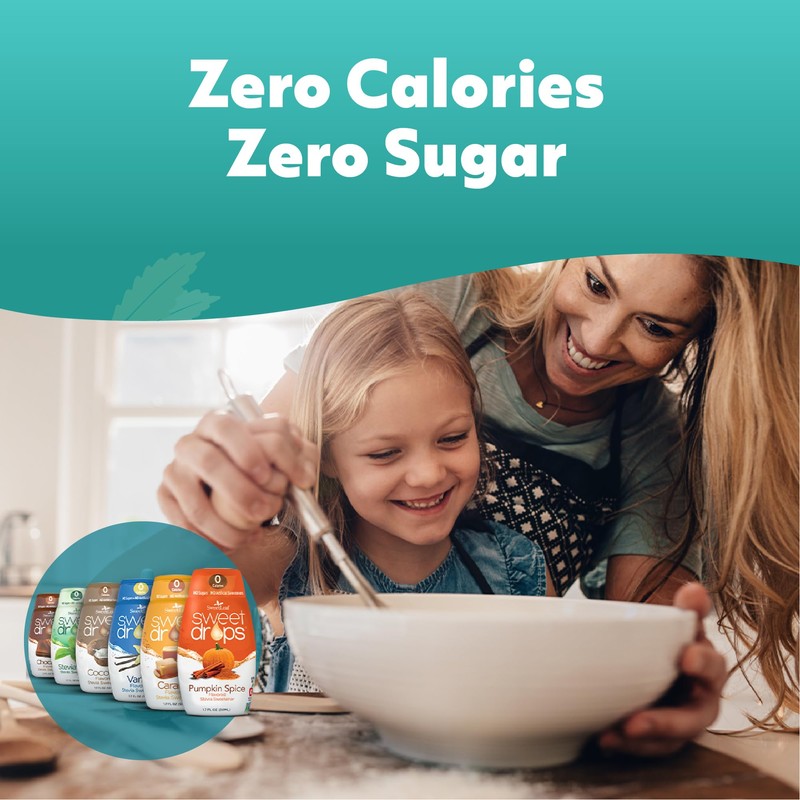 SweetLeaf Sweet Drops - Stevia Liquid Variety Pack, Chocolate, Caramel,