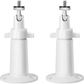 Smart Home Adjustable Indoor/Outdoor Metal Wall Mount (2 Pack) for Ring Stick Up Cam Wired/ & Indoor Cam, Arlo Pro/Pro 2/Pro 3/Pro 4/Ultra, Eufy Cam E / 2 / 2C, Wyze Pan v3, White - Color: White