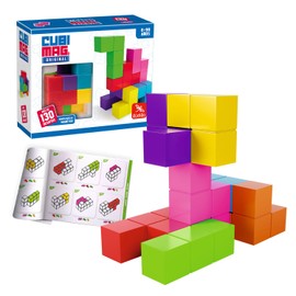 LÚDILO 8436536808216 CUBIMAG Logic Game, Magnetic Puzzle, Children's Puzzle, Magnetic Games for Children, 3D Puzzle, Magnetic Travel Games, Educational Toy, Assorted