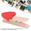 Hztyyier 50 Pinzas de Madera con Corazón Rojo, Mini Pinzas