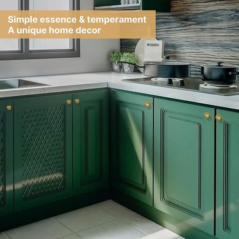 goldenwarm 10 Pack Gold Door Knobs Gold Drawer Knobs Brass