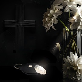 Iznomo Memorial Keychain, Silver - In Memory of Loved One, Sympathy Gift for Loss of Mom, Dad or Loved One