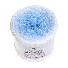 Colour Gradient Yarn Sky Blue 200 g - 760 m White Outer 4 Thread Bobbel