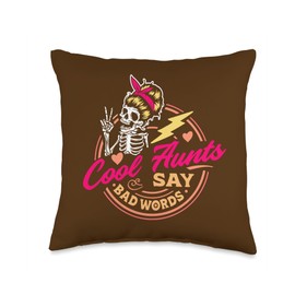 Cool Aunt Must Have for Women Cool Aunts Say Bad Words Favorite Bar Drinking Throw Pillow, 16x16, Multicolor