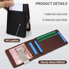 AfitLulu Men's Small Flap PU Leather Wallet with Metal Clip,