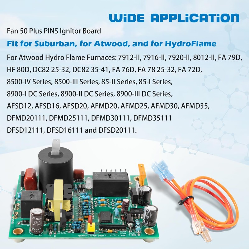 FAN 50 PLUS PINS for 12V DC Furnaces Universal Ignitor