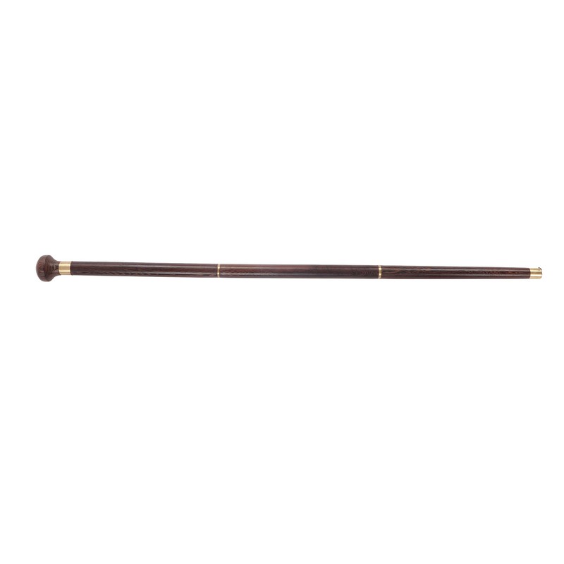 Elderly Wenge Walking Stick Elegant Ergonomic Detachable Round Grip Walking