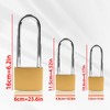 Lamondre 2 Pcs Padlock, Heavy Duty Padlocks Long Shackle Padlocks