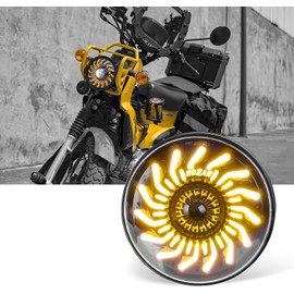 OFFROAD GAMERS 5-3/4 5.75" LED Headlight Motorcycle with DRL for Davidson Round LED Headlight For Dyna Street Bob Super Wide Glide Low Rider Night Rod Train Softail Sportster