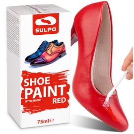 SULPO Shoe Colour - Leather Colour Red 75 ml - Ideal for Nubuck Leather Care - Effective Leather Care for Shoes, Bags and Accessories