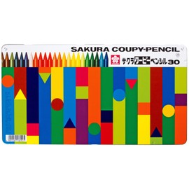Sakura Craypas FY30 Coupy Colored Pencils, 30 Colors, Tin Case Included