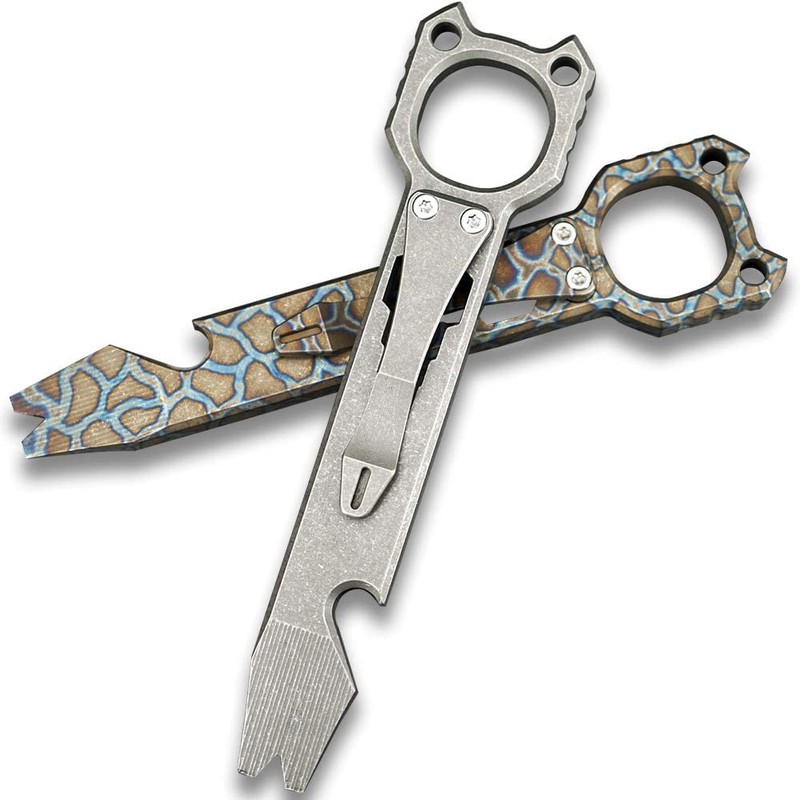 Titanium EDC Crowbar Outdoor Crowbar Bottle Opener with Pocket Clip
