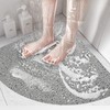 Non-Slip Triangular Shower Mat, 60 x 60 cm, Soft Comfort