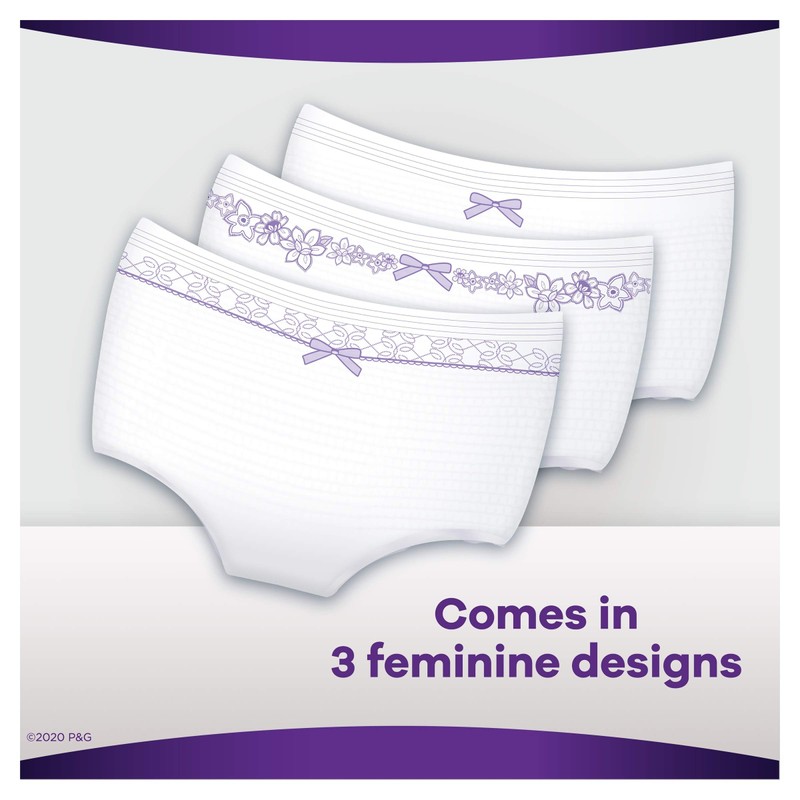 Always Discreet Incontinence Underware, Plus Large, 8 Pack