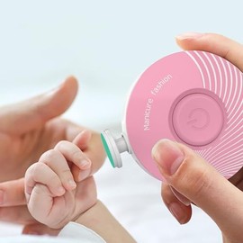 Baby Nail Trimmer Electric, Easy & Safe Baby Nail File for Newborn Infant Toddler, Whisper-Quiet Baby Nail Clipper, 6 Grinding Heads, Baby Pink, Baby 