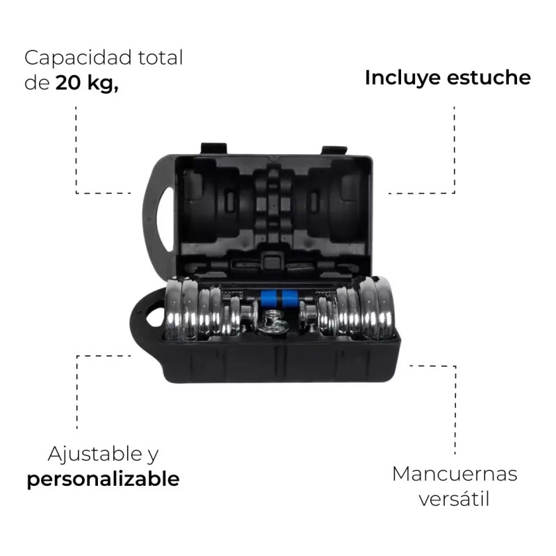 Foünd Sports Kit De Mancuernas Pesas Con Barra Discos Ejercicio