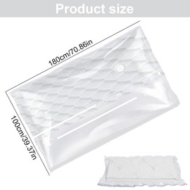 Plastic Protective Cover for Mattresses, Mattress Cover Plastic, Mattress Protector with Wide Zip, Waterproof and Tear-Resistant Storage Bag, for Moving, Storage, 100 x 180 cm