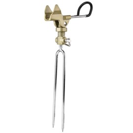 Alomejor Fishing Rod Holder Adjustable Rod Rack Removable Aluminium Alloy Fishing Rod Base Holder (Khaki)