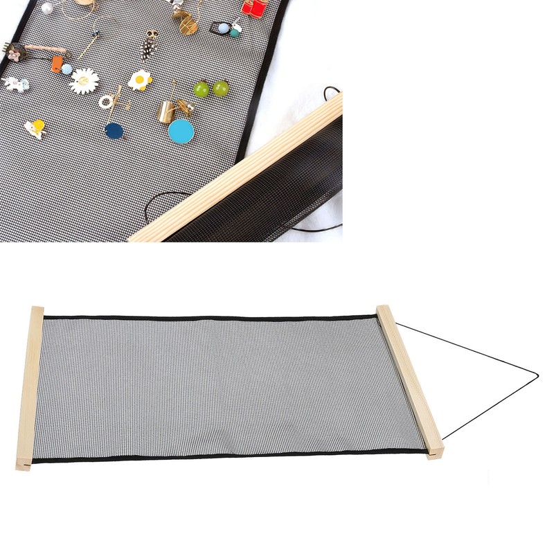 Earrings Jewelry Rack Mesh Cloth Large Capacity Storage Wall Mounted