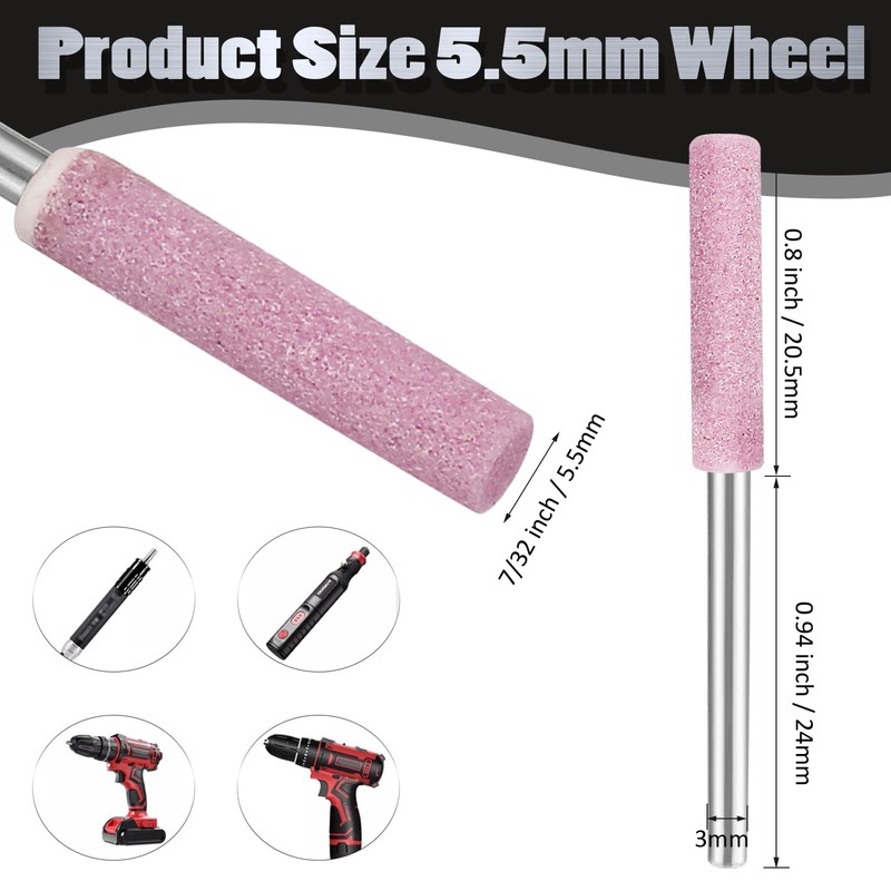 Jiozermi 12 Pcs 3/16 Inch Chainsaw Sharpening Stones Diamond Chainsaw