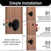 6 Pack Black Cupboard Door Knobs Round Mushroom Single Hole