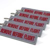Rotary13B1 - Remove Before Flight Keychain - Gray/Red 5pcs